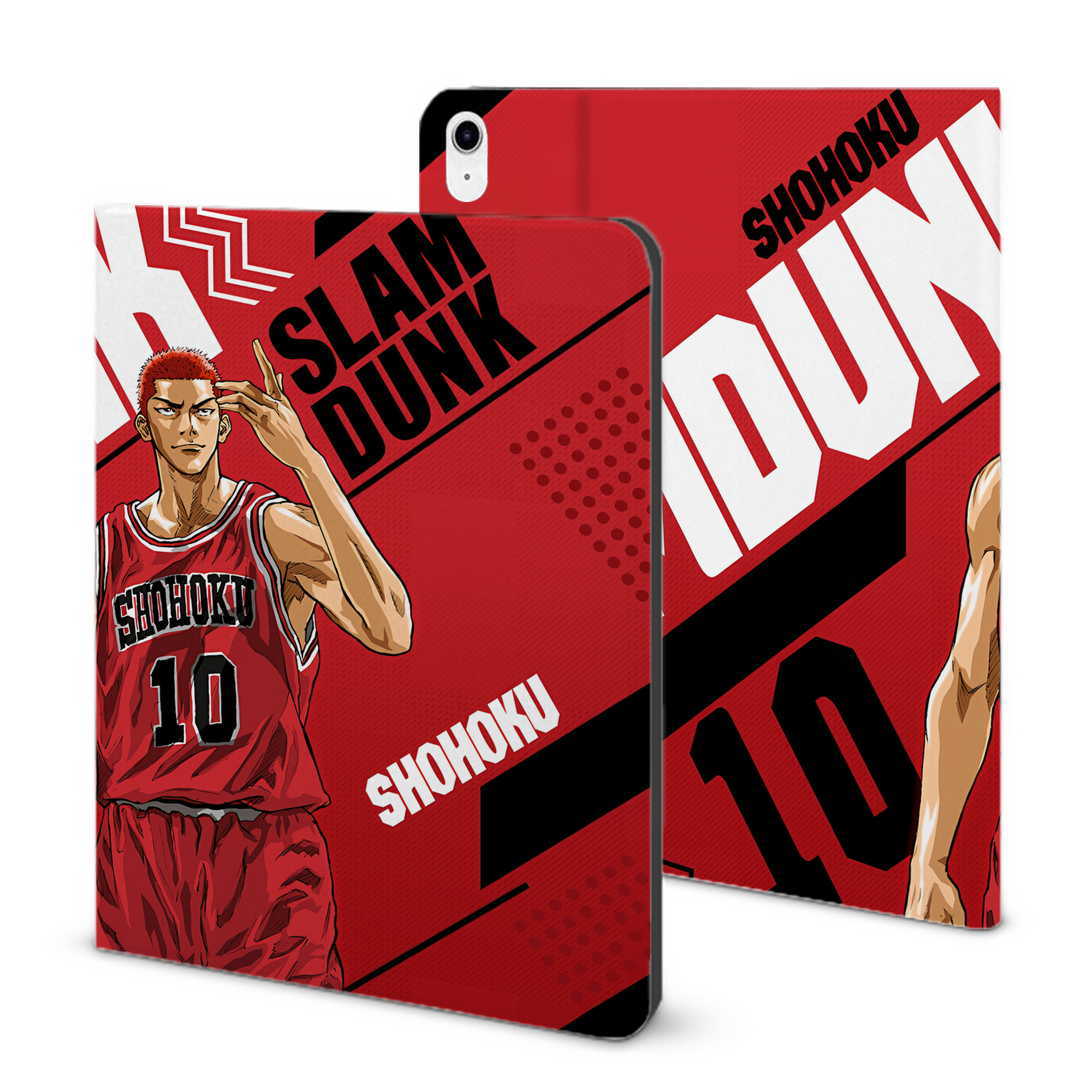 （画像用） SLAM DUNK／スラムダンク IPad ケース ブック型 PUレザー TPU 耐衝撃 軽量 薄型 ペン収納なし 全面保護 IPad 各モデル対応